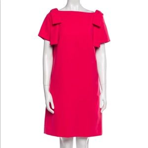 Carolina Herrera Pink Shoulder Bow Dress